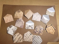 Assorted tiny design paper & cardstock envelopes 10pcs from Vintage designs