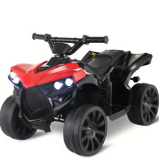 Kids Electric Quad ATV with Lights  Pedal, 1.86 MPH, 55lb Capacity Ride-On