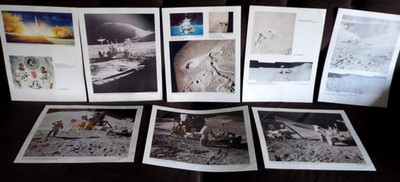 Apollo 15  NASA 1971  11x14''  Irwin Saluting Flag Lunar Module Rover Moon Photos