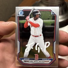 2026 Topps Bowman Chrome Justin Gonzalez Bowman 1st Base  in person Auto Red Sox