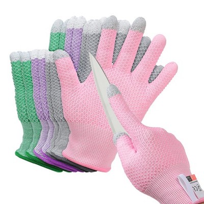 4 Pair Level 5 Protection Cut Resistant Gloves Touchscreen, X-Large, 4 Colors