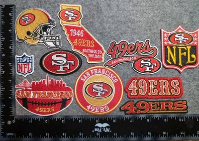 LOT OF 10 SAN FRANCISCO 49 ERS IRON ON EMBROIDERED PATCH