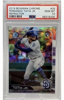 2019 Bowman Chrome Fernando Tatís Jr. #26 Refractor /499 (RC)🔥PSA🔥10!🔥