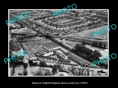 Sutton In Ashfield England District Aerial View c1950 2 Old Large Historic Photo