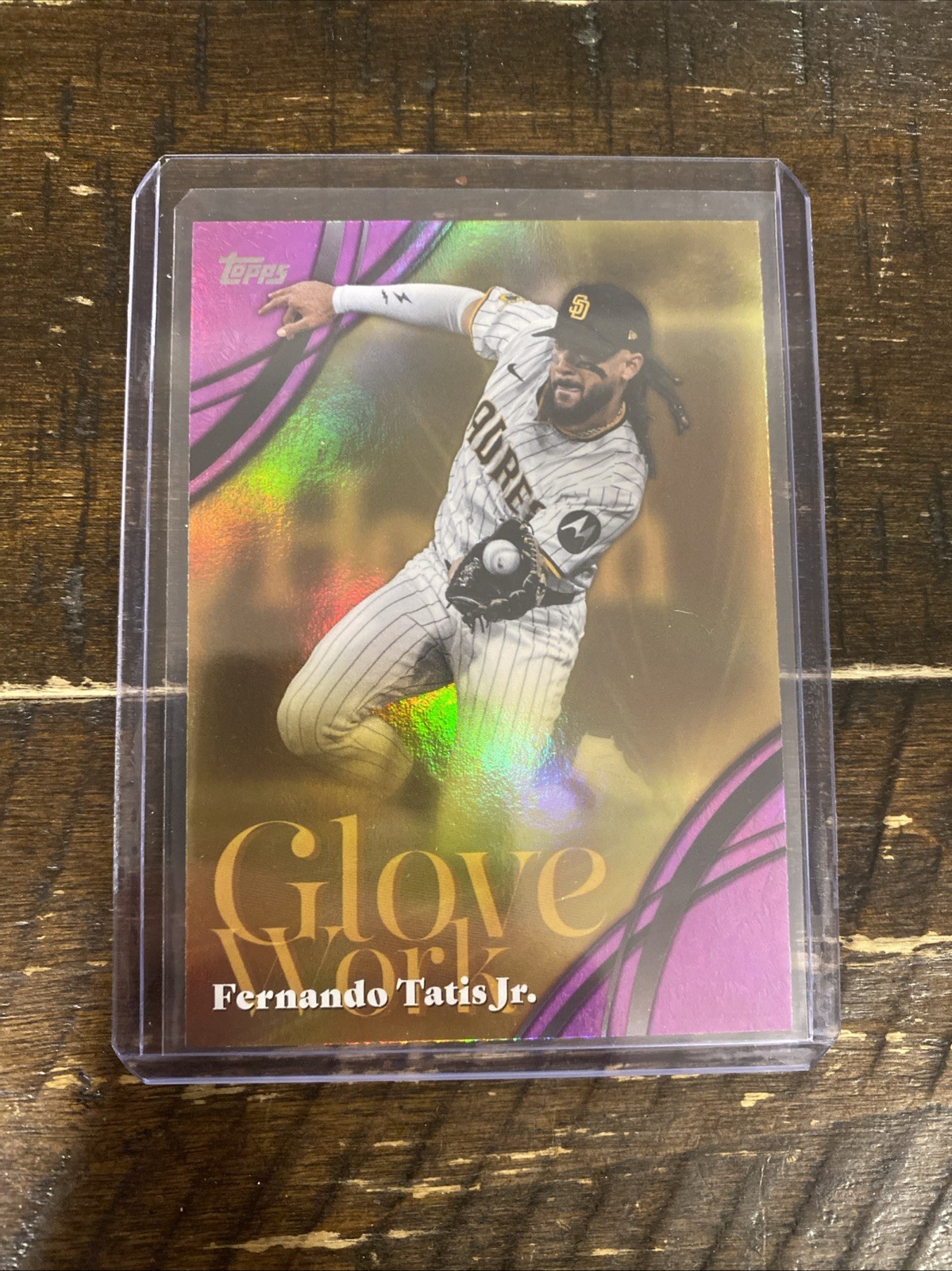Topps 2026 Series 2 Fernando Tatis Jr Glove Work Pink Foil SP GW-25