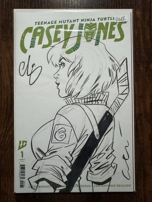 TMNT CASEY JONES #1 Cover C APRIL O Neil Sketch Signed By Escorza Bros W/COA