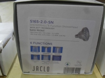 Jaclo S165-2.0-SN Showerall 6 function shower head JX7 tech Satin nickel S1