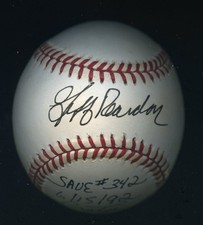Jeff Reardon Autographed Signed OAL Baseball Inscription Sticker COA *AB52