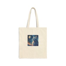 Bolso de Mano Gato Cósmico Celestial | Ilustración Gato Luna