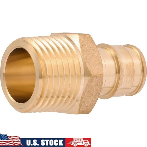 PEX-A Expansion MNPT Adapter 1/2 Inch Brass Plumbing Fitting Male NPT Connector