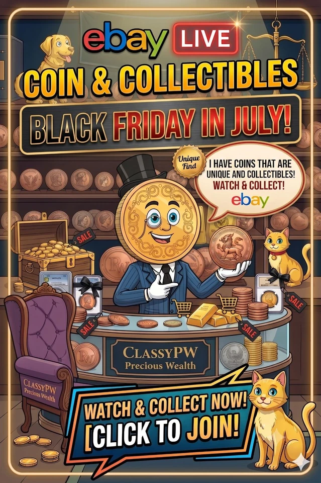 Black Friday in July New Inventory! Silver Gold Copper Collectibles & Coins
