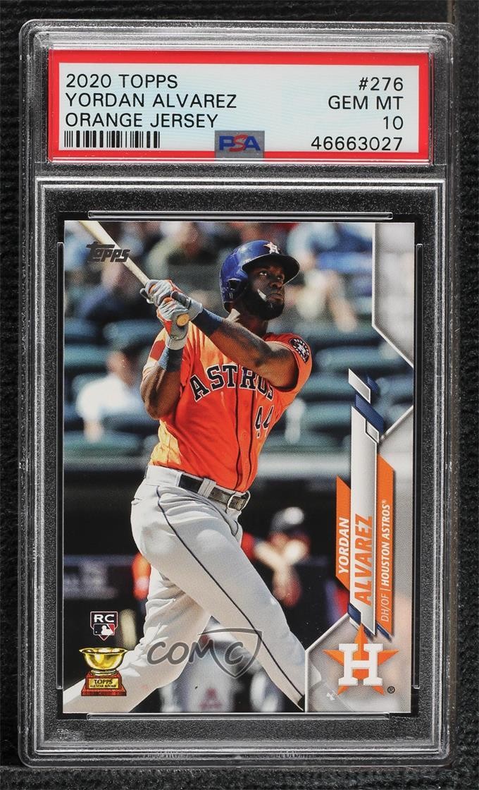 2020 Topps Yordan Alvarez (Orange Jersey) #276 PSA 10 GEM MT Rookie RC