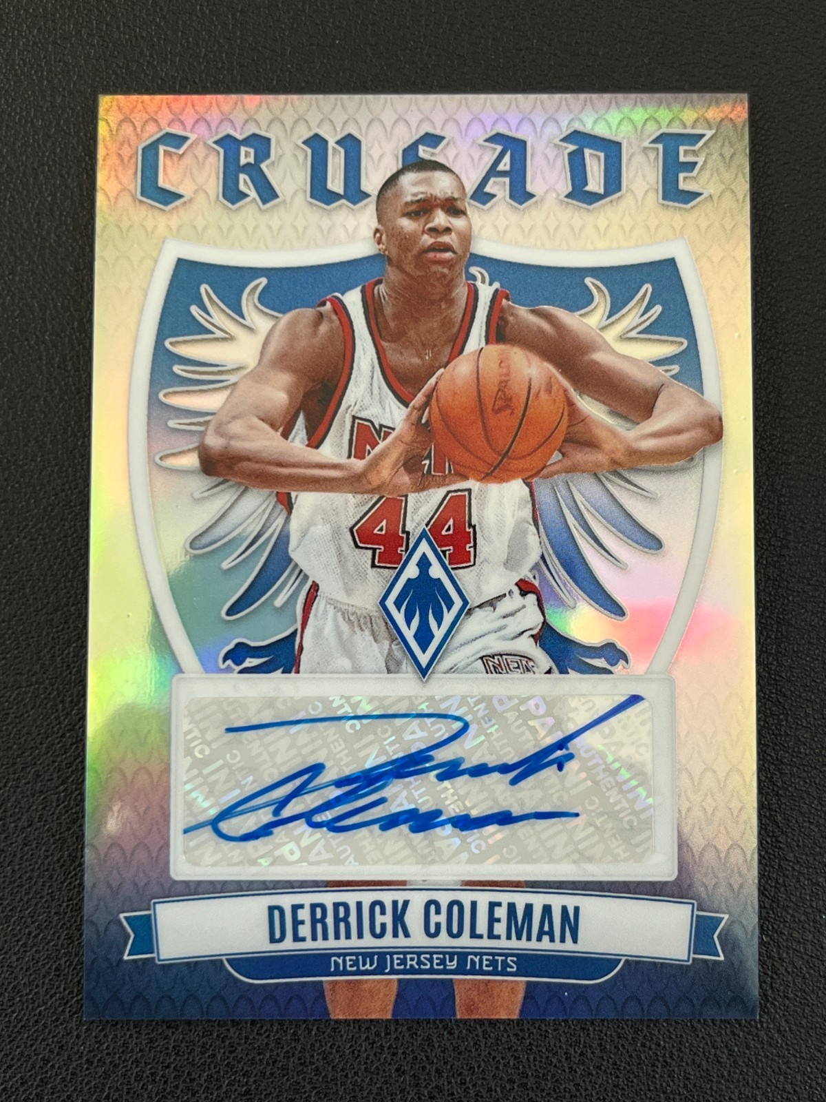 Derrick Coleman 2023-24 Panini Phoenix Crusade Auto Holo Nets 