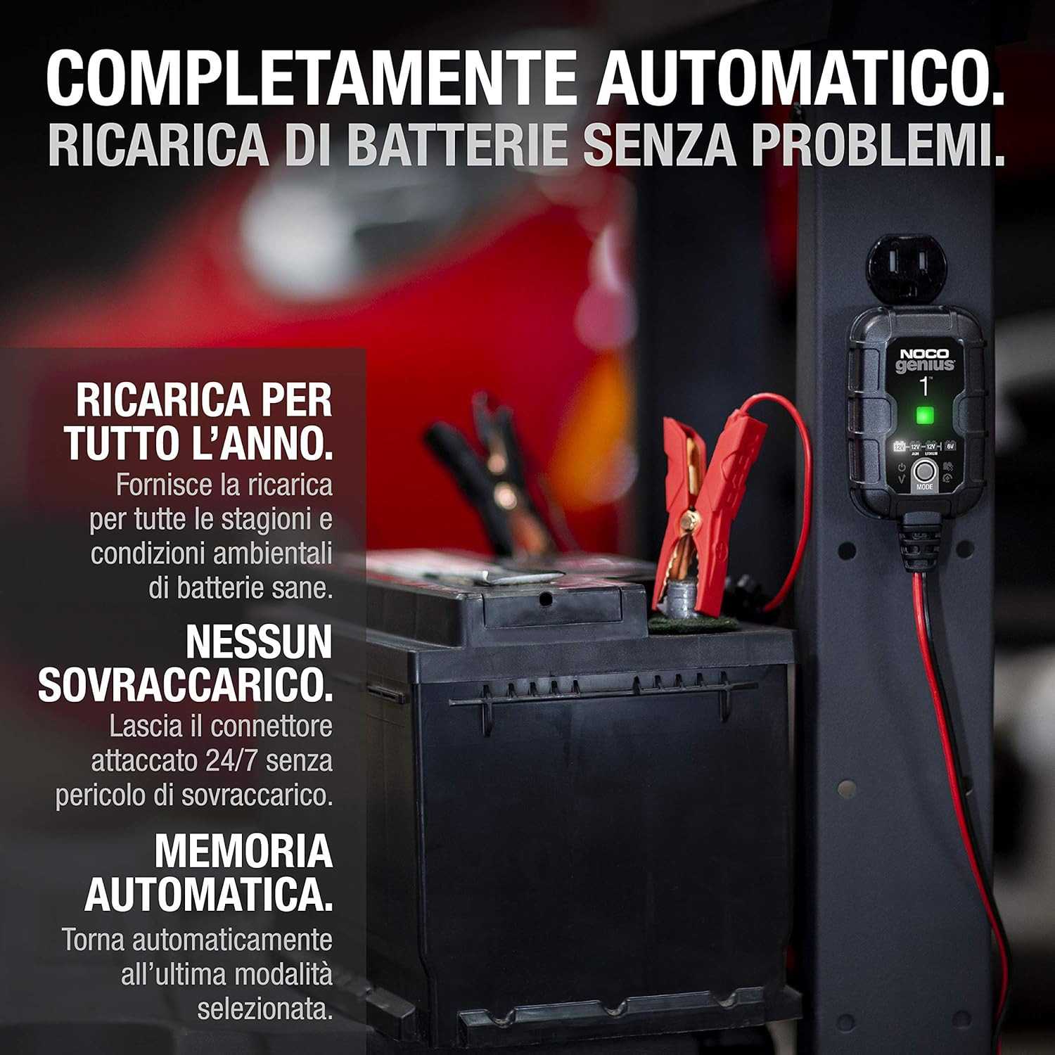 Caricabatterie Auto Intelligente 1A 6v/12v Mantenitore di Carica e Desolfatatore - Miniatura 7