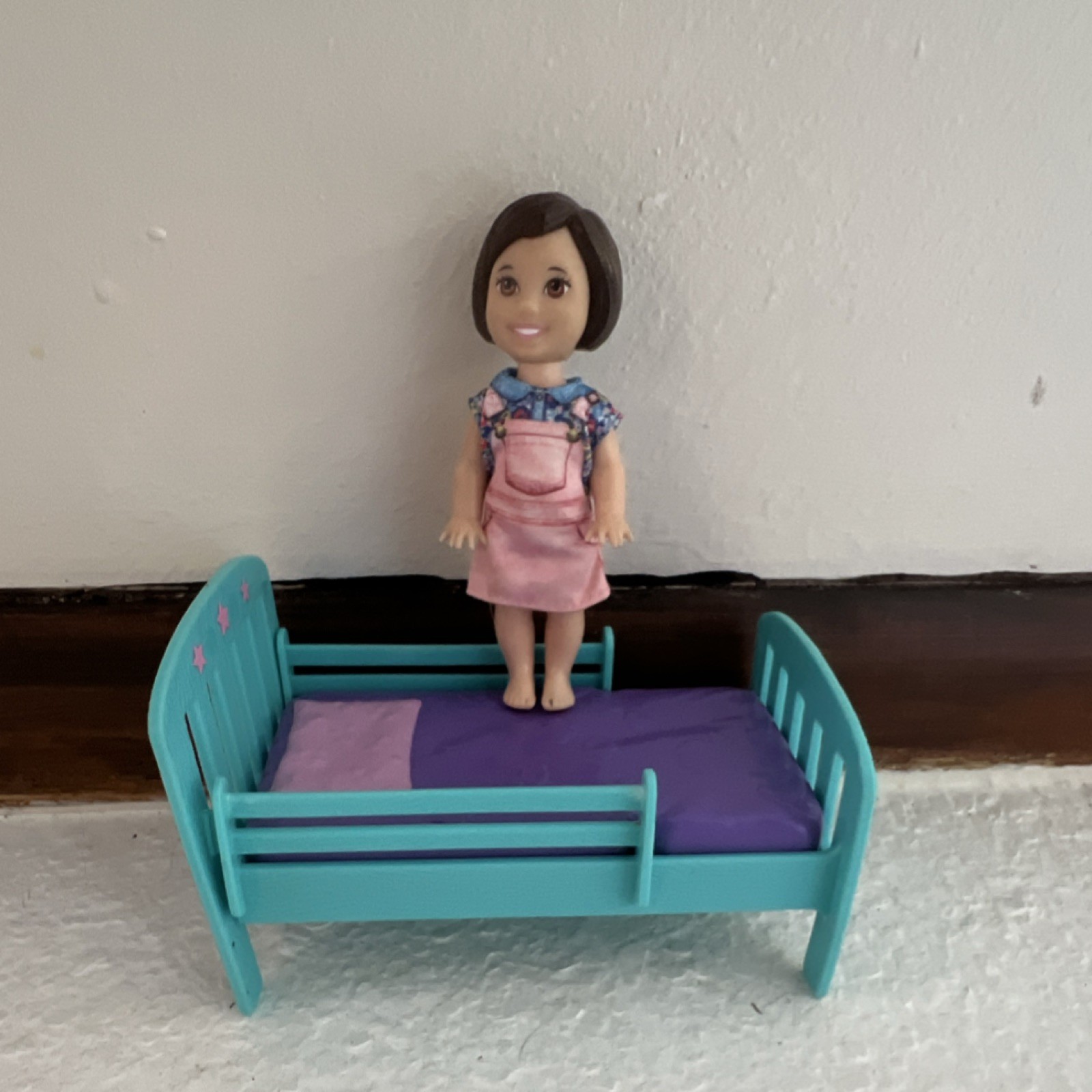 Toddler Barbie And Bed Doll Set Kids Toys