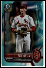 2022 Bowman Draft Chrome #BDC-128 PETE HANSEN Sky Blue Refractor #/199