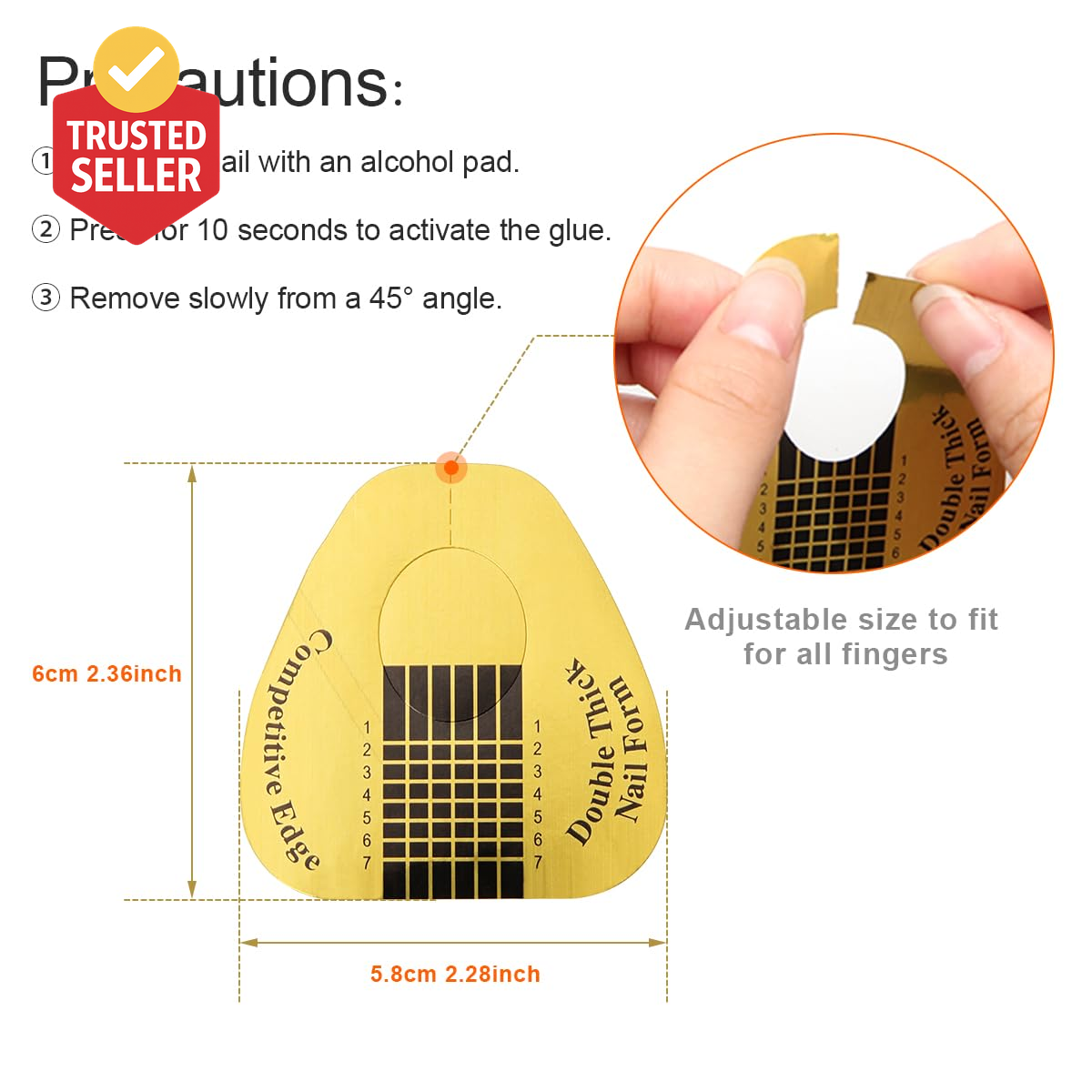 200 PCS Nail Forms for Builder Gel, Self-Adhesive Nail Extension Forms ...