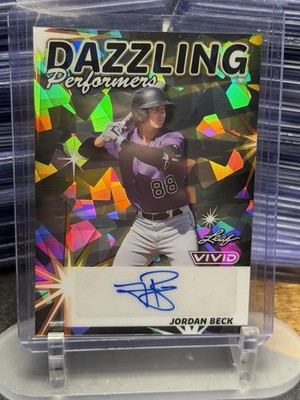 2024 Leaf Vivid Jordan Beck Dazzling Performers Auto #8/9 SSP Rockies