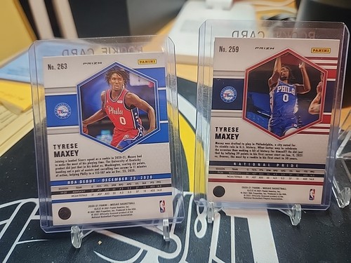 2) Neumático reactivo Panini Mosaic Blue Maxey RC 263/259 76ERS 2020-21 - Imagen 4 de 4