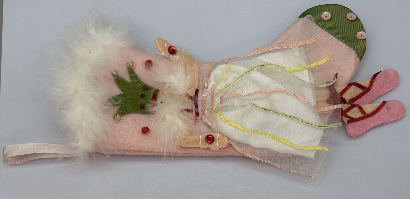 Patience Brewster Krinkles Sugar Plum Fairy Ballerina Stocking Ornament Dept 56