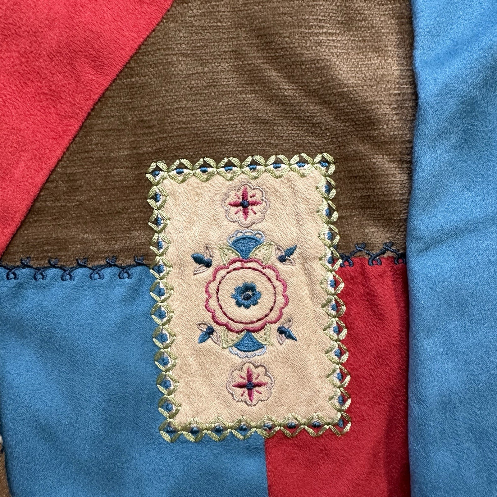 Women's Vintage Multicolor Embroidered Patch Work… - image 12