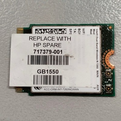 Intel Dual Band Wireless 7260NGW M.2 WiFi Card 802.11ac BT 4.0 HP 717379-001