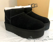 New AUTHENTIC UGG Women's Classic Ultra Mini Platform Boot 1135092 SIZE 9 BLACK