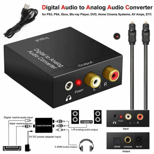 Adattatore/convertitore audio per tv e home audio