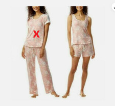 LUCKY BRAND WOMEN'S FLORAL PRINT 3 PC PAJAMA SET PINK FLORAL M NWOT