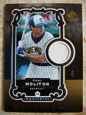 2007 SP Legendary Cuts Masterful Material#MM-PM Paul Molitor