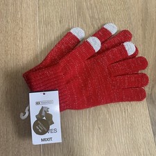 Women's Gloves Lurex Touch Screen Display Capacitive Sensors 2 Toe Smart
