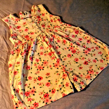 Vintage 90s Girls size 6X sleeveless cotton blend culotte sundress