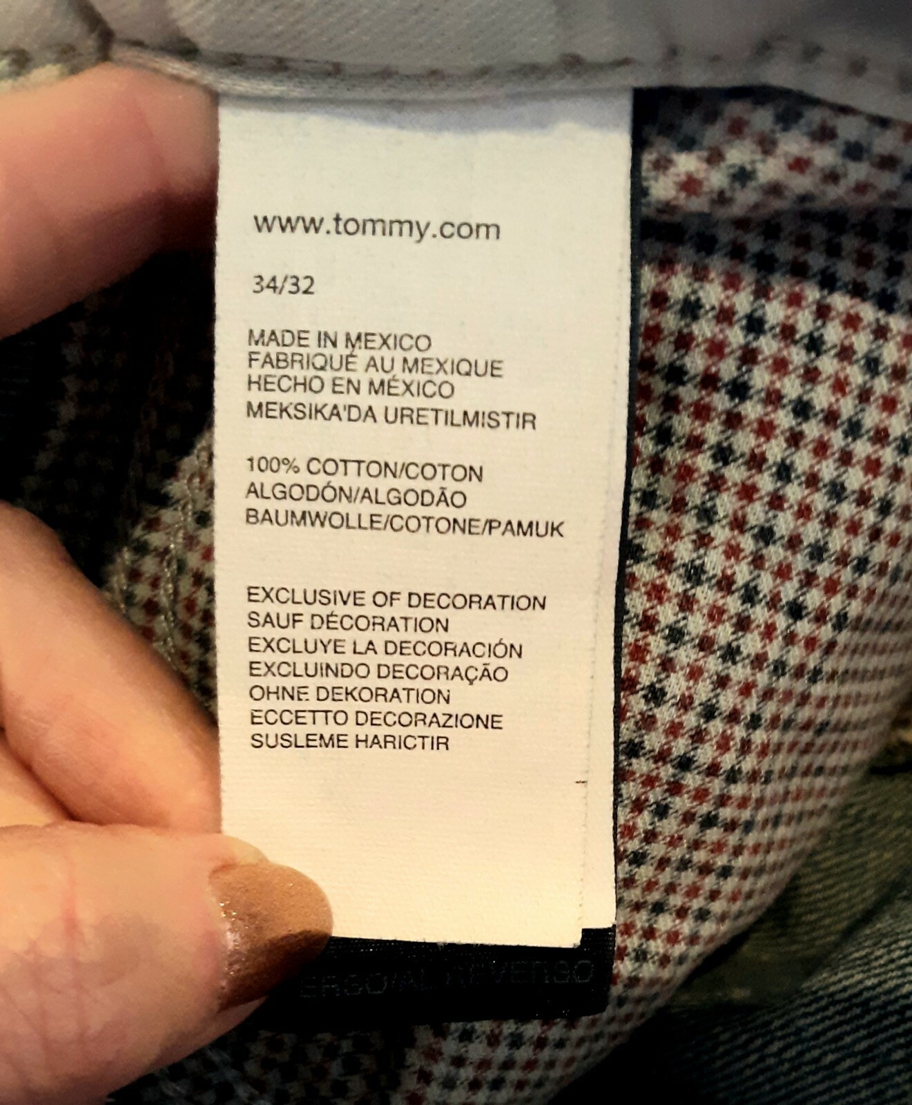 MEN'S JEANS SIZE 34 RELAXED FIT BLUE TOMMY HILFIGER 34 X 32 thumbnail 11