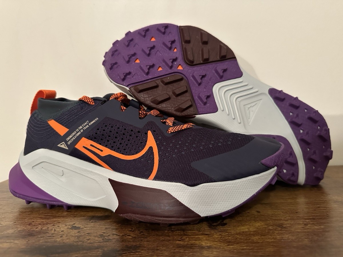 NIKE ZOOMX ZEGAMA PURPLE INK SAFETY ORANGE TRAIL RUNNING NIKE ZOOMX ZEGAMA PURPLE INK SAFETY ORANGE TRAIL RUNNING