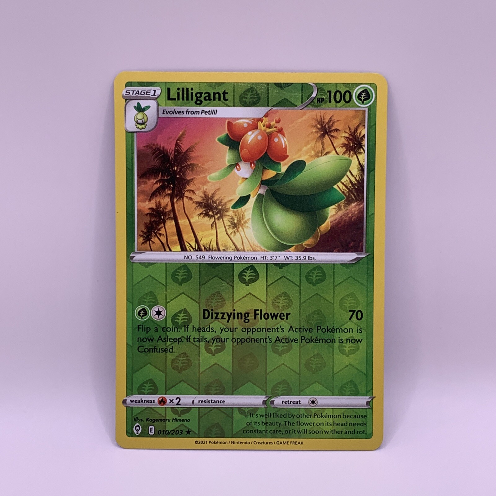 Pokémon TCG SWSH Evolving Skies Lilligant #10/203 Rare Reverse Holo OOP! TCG