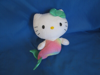 2013 TY Beanie Babies Hello Kitty Mermaid Rainbow 6'' Plush Sanrio
