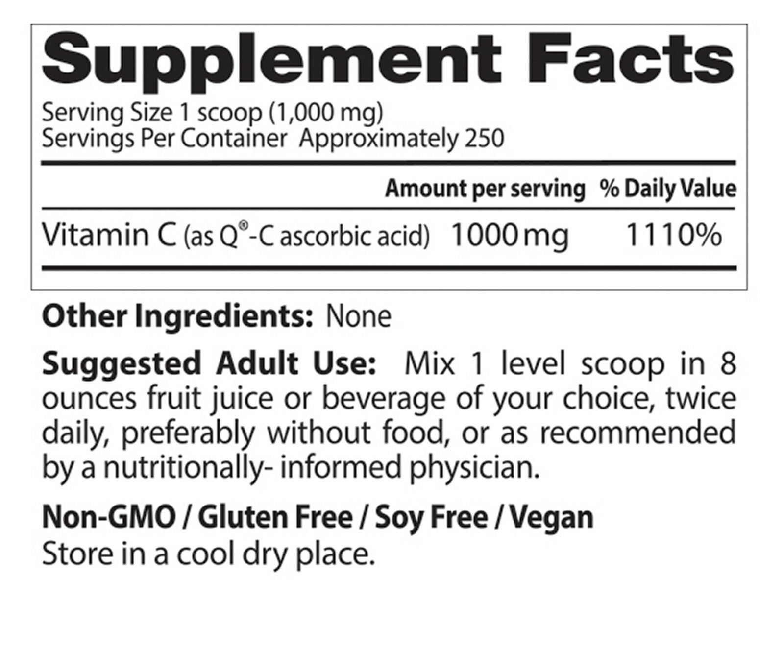 Doctor's Best Vitamin C Powder with QualiC 250 grams Powerful