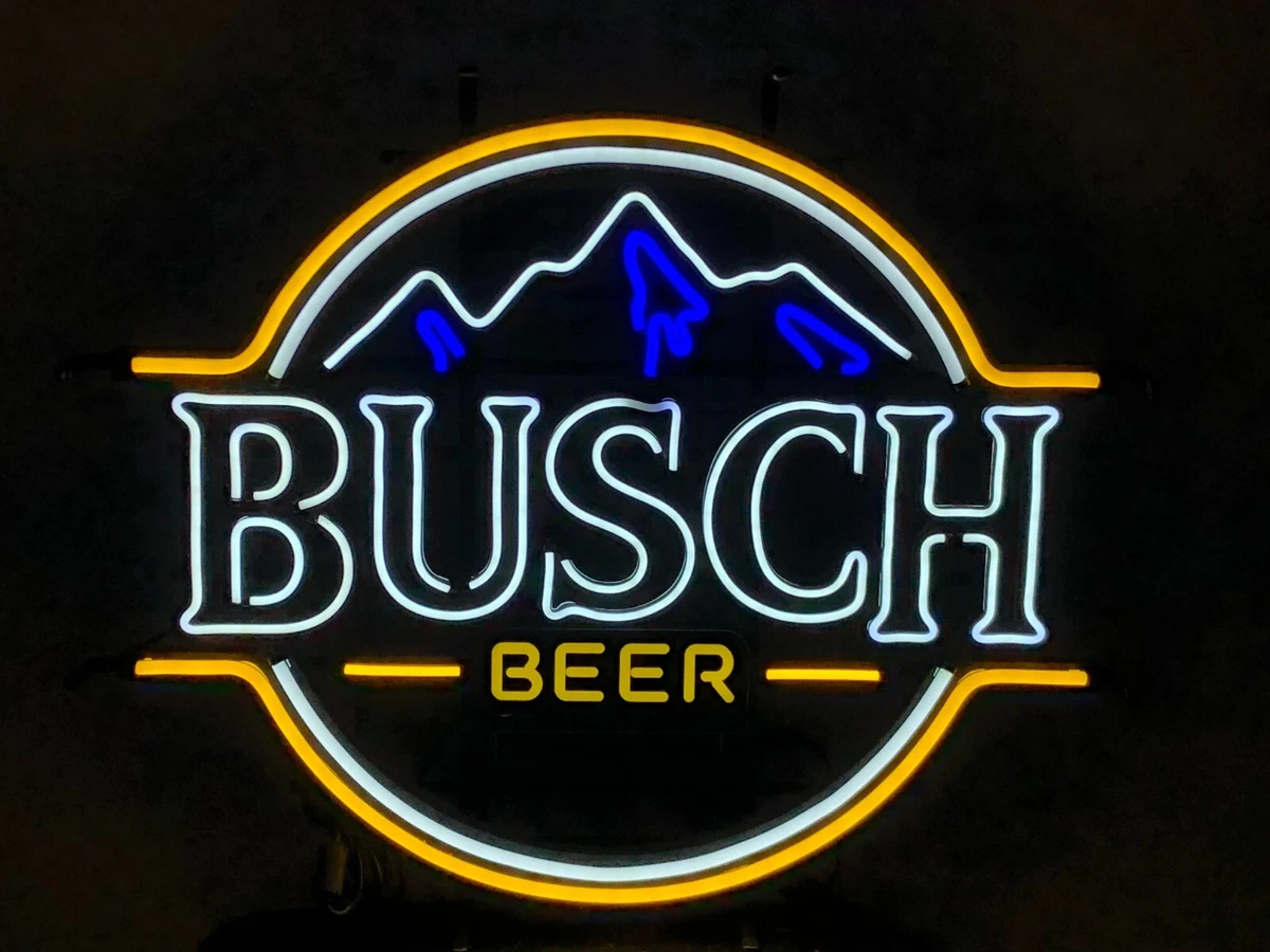 BUSCH BEER LED BAR SIGN MAN CAVE BUSCH MOUNTAINS LIGHTED SIGN NEW IN BOX