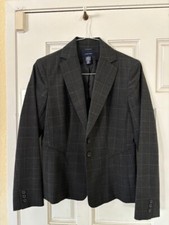 Jones Wear Women's Size 6 Suit Jacket, gray with plaid design, in great shape