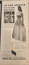1941 Spencer Designed Corsets Women Vintage Ad 14 x 5 ugly bulges