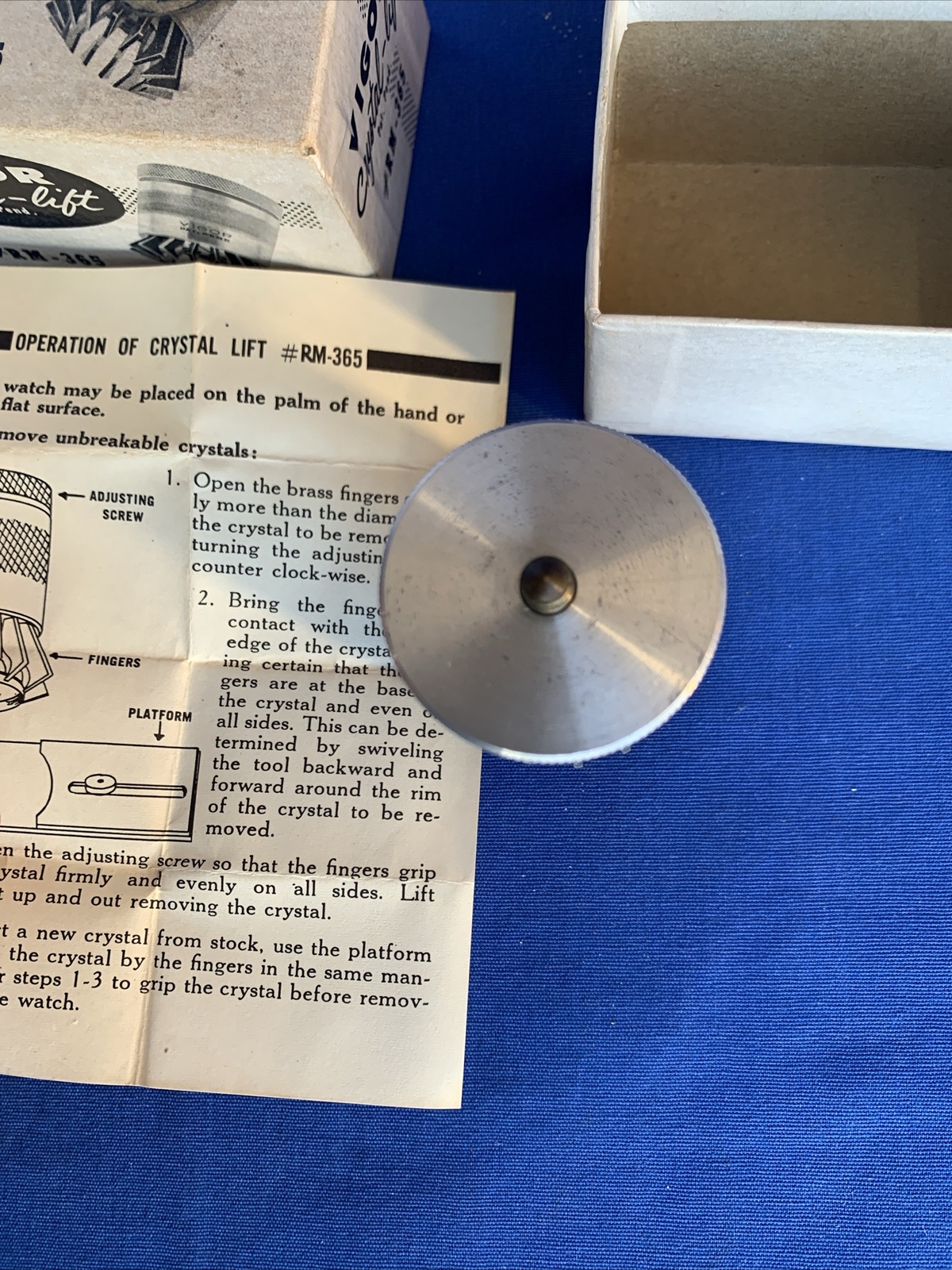 Vintage Vigor Crystal Lift RM365 Watchmaker Watch Repair Tool Box & Instruction eBay