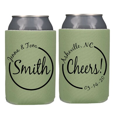Wedding Can Coolers Custom Wedding Favor Koozies