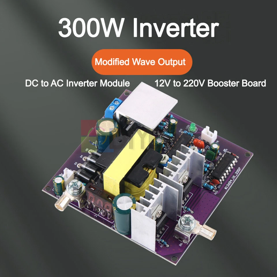 300W 12V to 220V DC-AC Boost Board Low Frequency Inverter Drive Circuit Board - Image 3 of 4