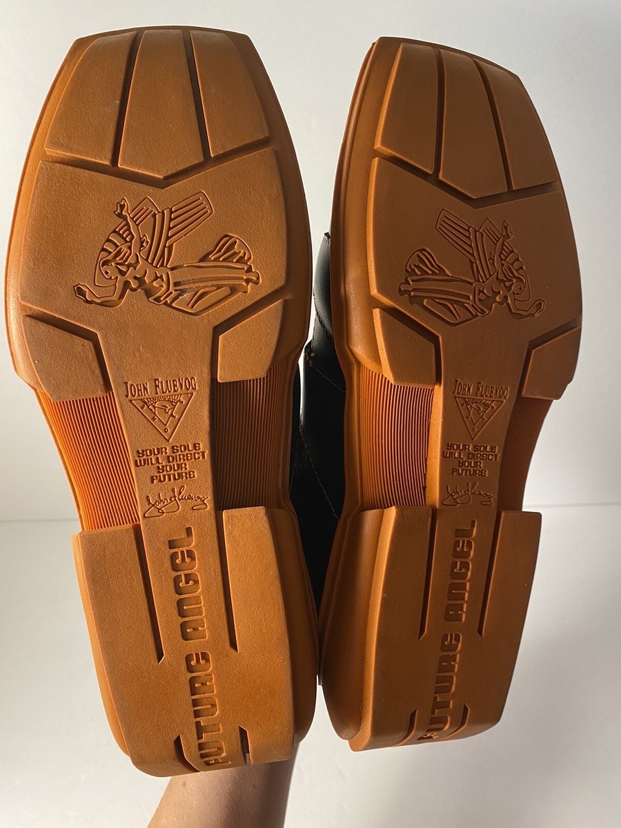John fluevog Dave loafers sandals leather black orange 9 John Fluevog Dave Men main image 3