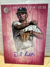 2014 Bowman Inception Pink Daniel Robertson 07/50 Auto SP Autograph #PA-DR