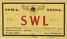 QSL Card PHILADELPHIA USA 1934 scheda radio SWL (80217