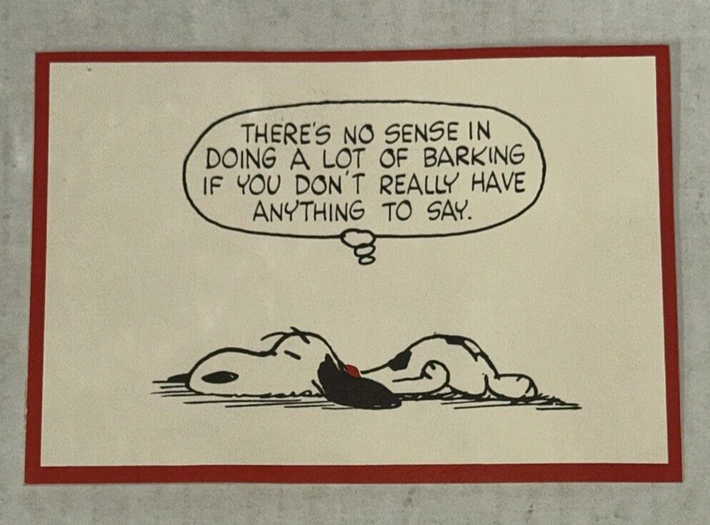 Hallmark Snoopy Laying Down Comic Greeting Card United Feature