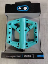 CRANK BROTHERS PEDALS, STAMP 1, LARGE, TURQUOISE, NEW