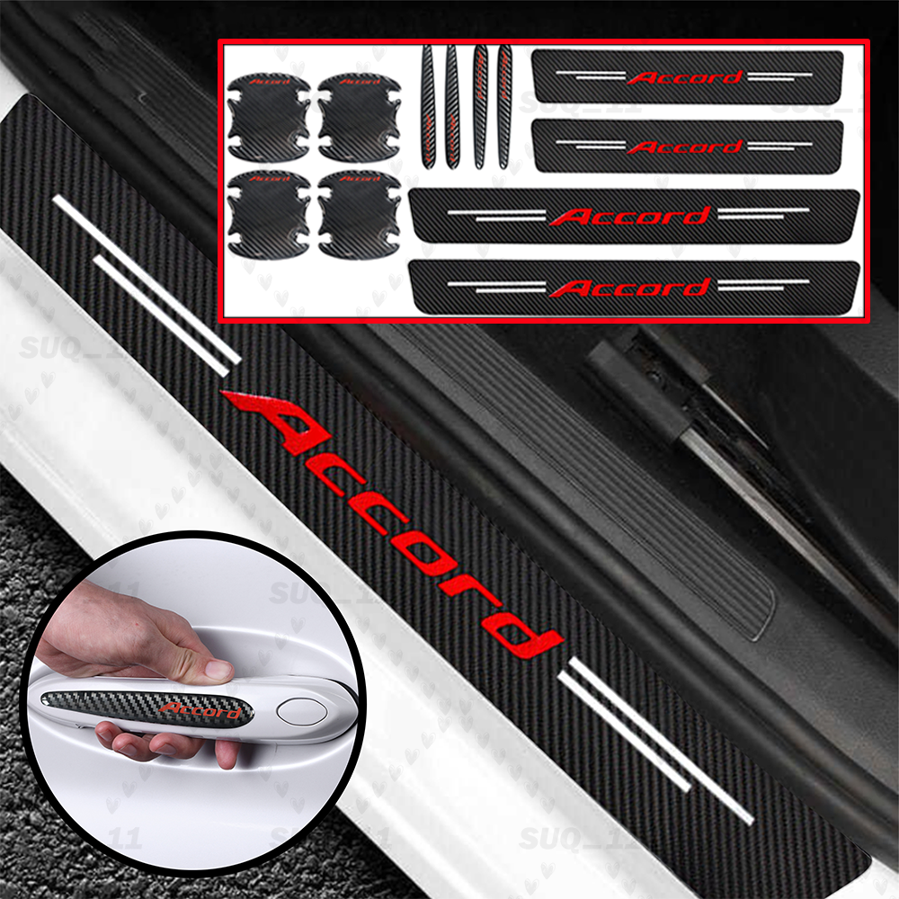 12-Piece Car Door Handle Cup Protectors for Honda Accord - Anti-Scratch Sill Covers