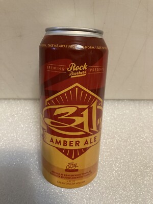 ROCK BROTHERS BREWERY 311 HOMEBREW AMBER ALE 16OZ. CRAFT BEER CAN. FLORIDA.EMPTY